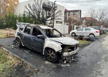 VIDEO Mașina directorului general de la Pieţe SA Timişoara, incendiată
