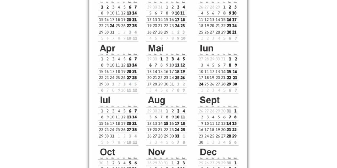 Câte zile libere vom avea în 2024