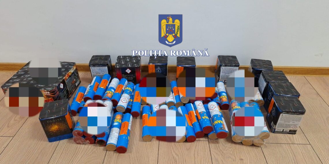 Zeci de kilograme de articole pirotehnice periculoase, confiscate în Caraș-Severin de oamenii legii