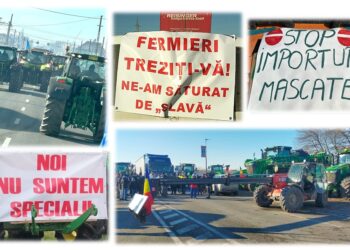 Fermierii și transportatorii din nou protestează