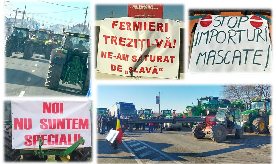 Fermierii și transportatorii din nou protestează