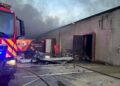 VIDEO: Incendiu la fabrica Fornetti din satul Hodoni