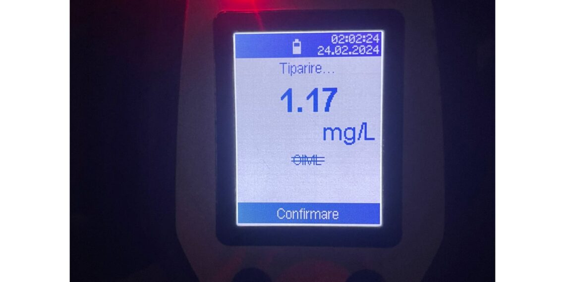 Un tânăr de 21 de ani a fost prins beat la volan