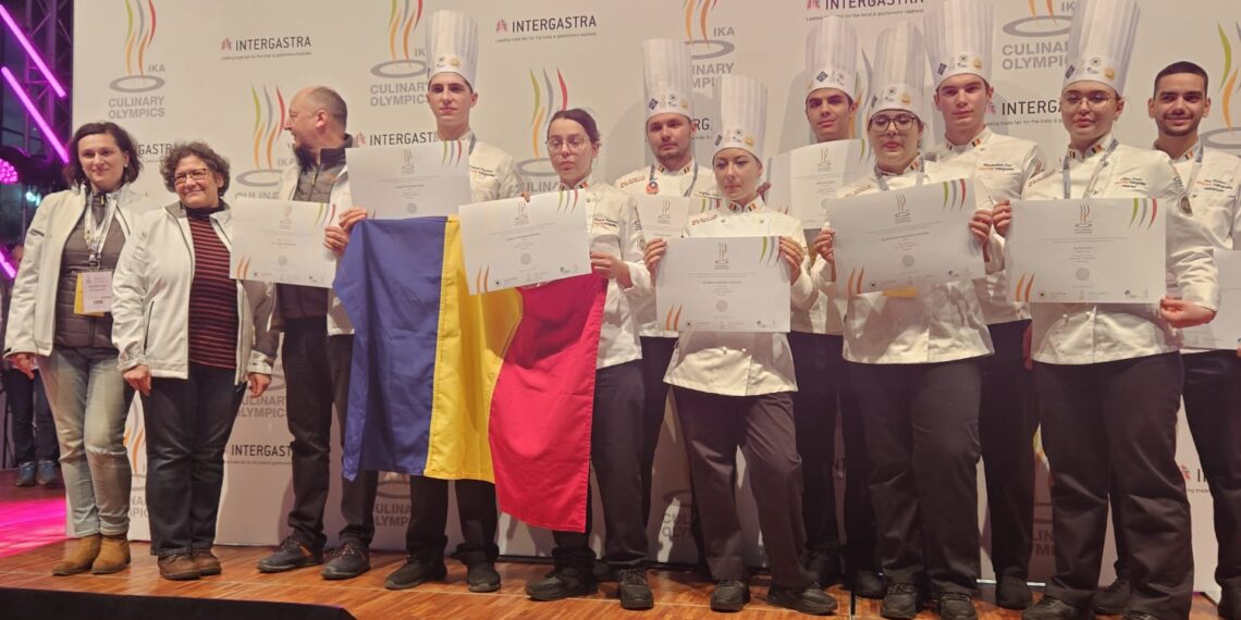 Tinerii din Timișoara, care au reprezentat România la Olimpiada de Gastronomie de la Stuttgart, s-au clasat pe locul 4