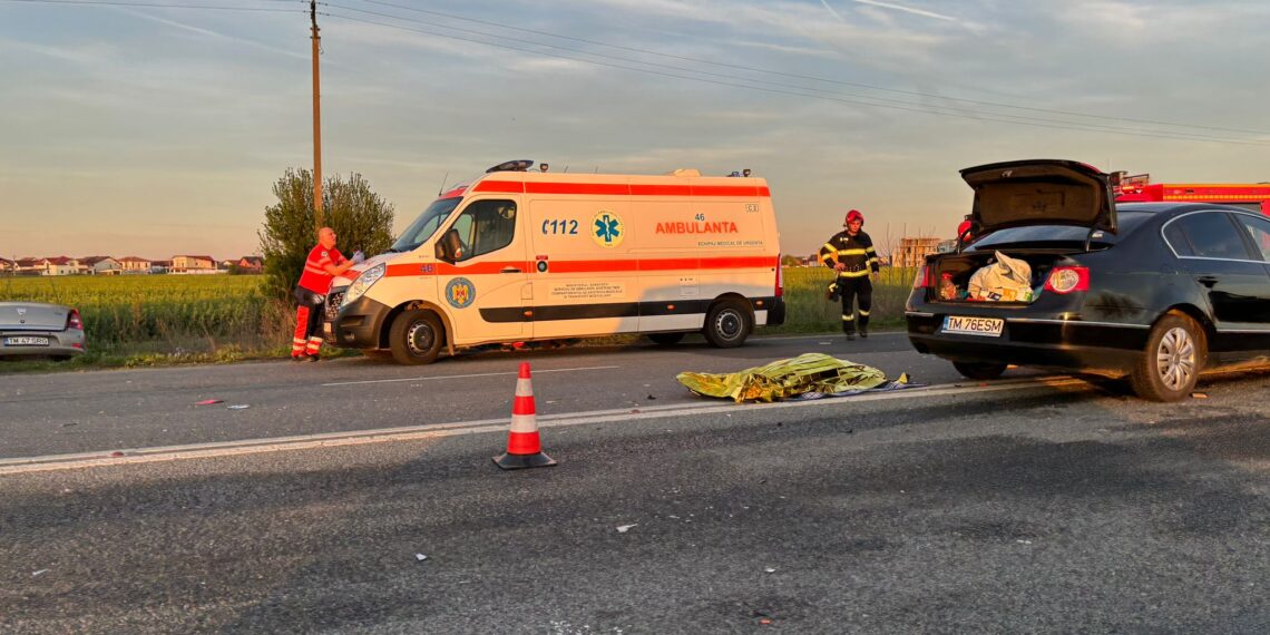 VIDEO. Accident cumplit. Un mort și 4 răniți la ieșirea din Timișoara