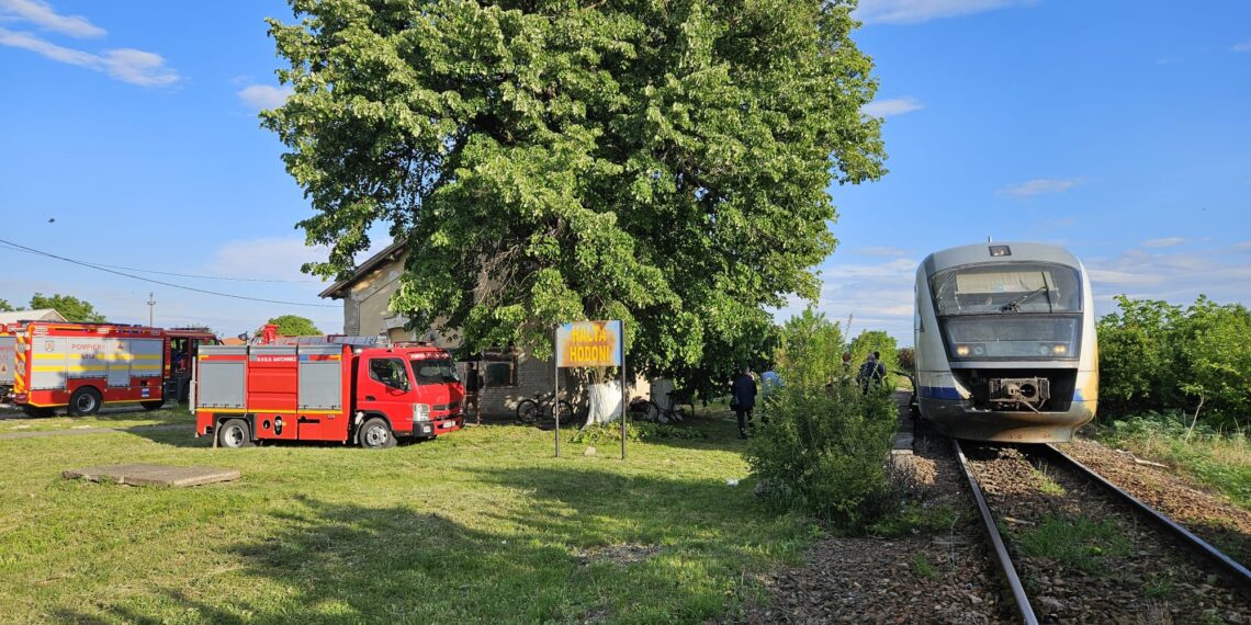 Tren în flăcări pe ruta Satchinez – Periam