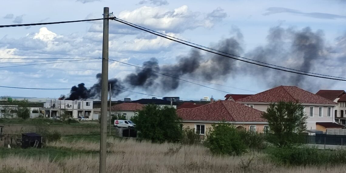 VIDEO Arde un camion pe Centura Timișoarei