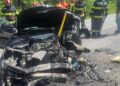 Accident rutier între trei mașini. 4 adulți și trei minori au ajuns la spital