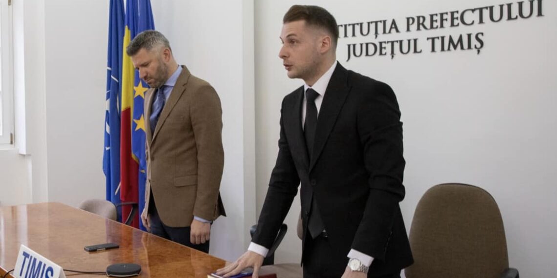 Raul Ambruș a depus jurământul în funcția de subprefect al județului Timiș