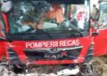 Mașină de pompieri implicată într-un accident la Recaș. 7 persoane au fost rănite/Video