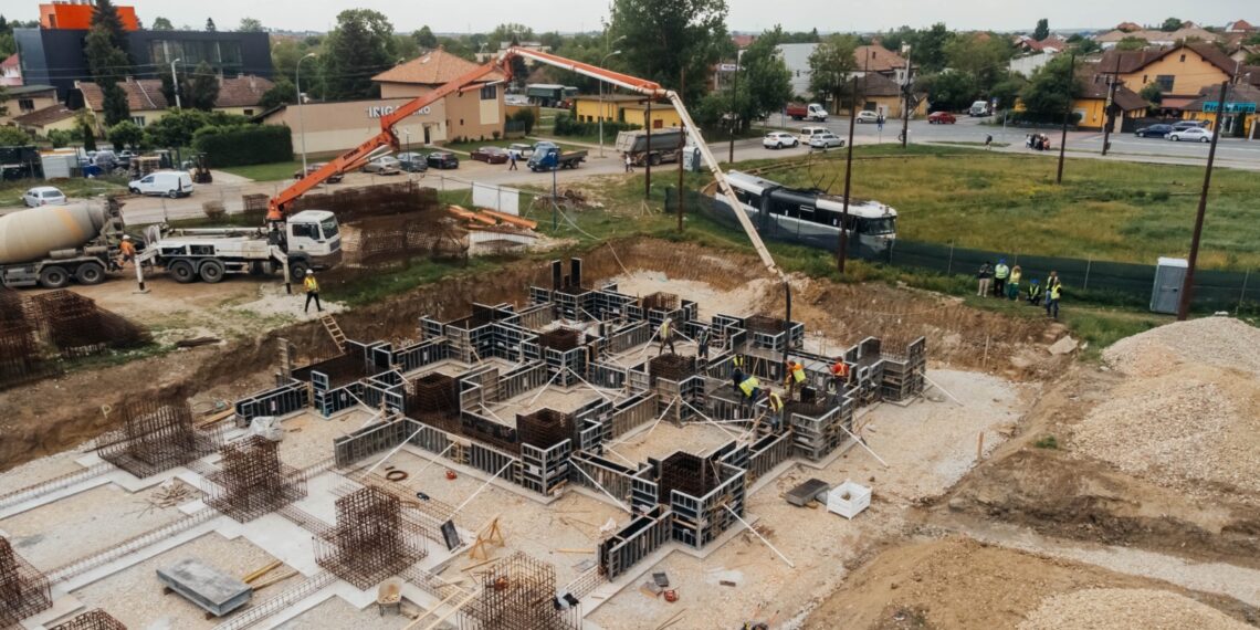 Cum arată șantierul noului stadion construit de Primăria Timișoara/Foto