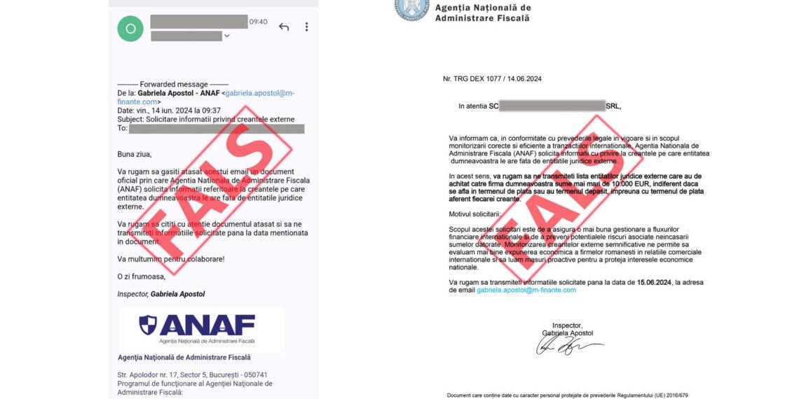 Atenție. Mesaje false transmise în numele ANAF