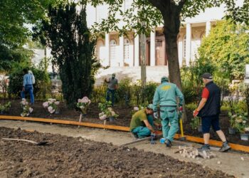 Spațiu din Calea Aradului transformat din grădină privată într-una publică/Foto