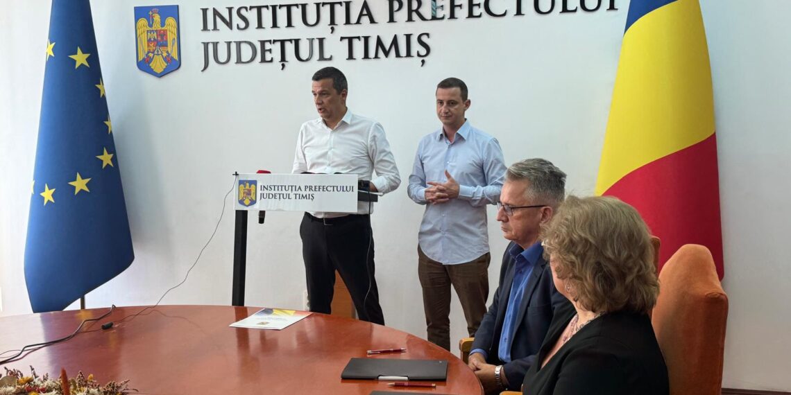 Grindeanu a semnat un contract pentru o șosea importantă din Timiș