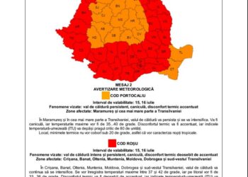 Cuptor încins. Codul Roșu de caniculă, prelungit