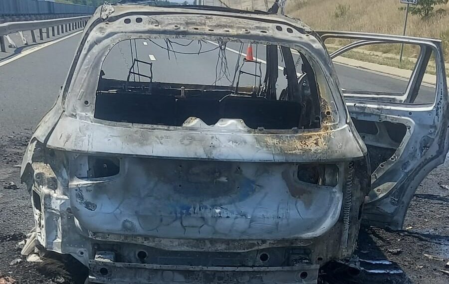 Incendiu pe A1. Traficul este blocat