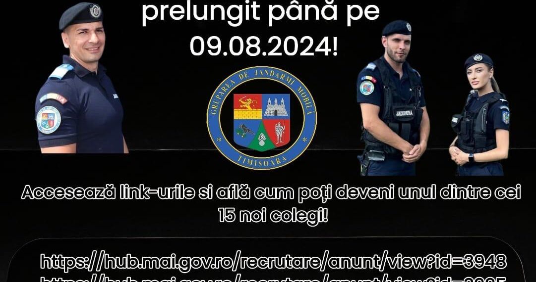 Jandarmeria Română caută colegi noi. Înscrierile au fost prelungite