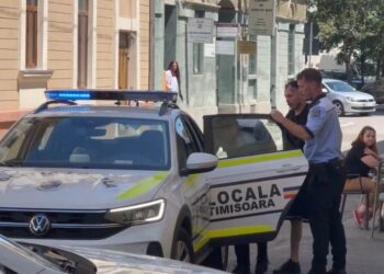 Polițist local din Timișoara, lovit intenționat cu mașina de un contravenient, în zona Unirii/Video