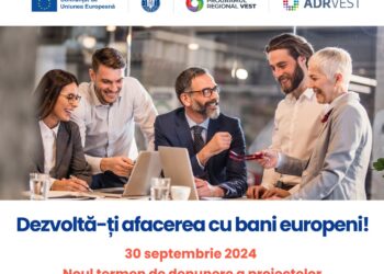 Se prelungește termenul de depunere a proiectelor pentru finanțarea IMM-urilor, prin Programul Regional Vest