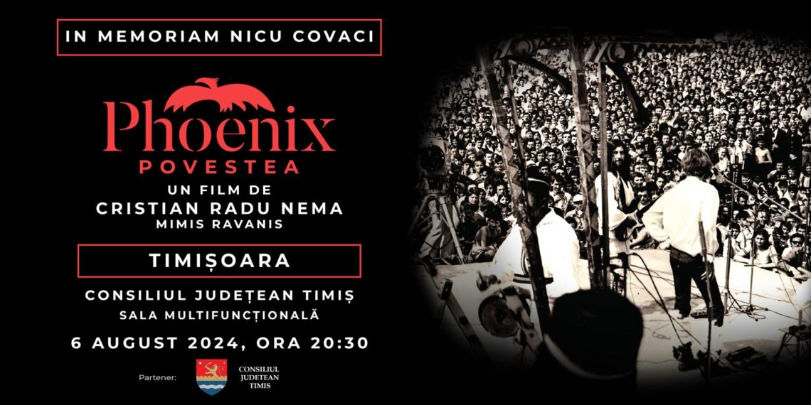 Vizionare gratuită la Timișoara a filmului „Phoenix: Povestea” în memoria lui Nicu Covaci