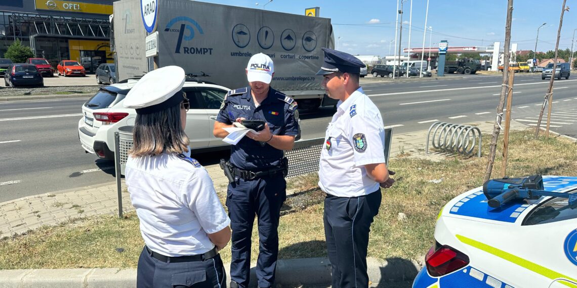 Polițiști arădeni și maghiari la acțiunea ROADPOL-SPEED. Peste 1.000 de amenzi