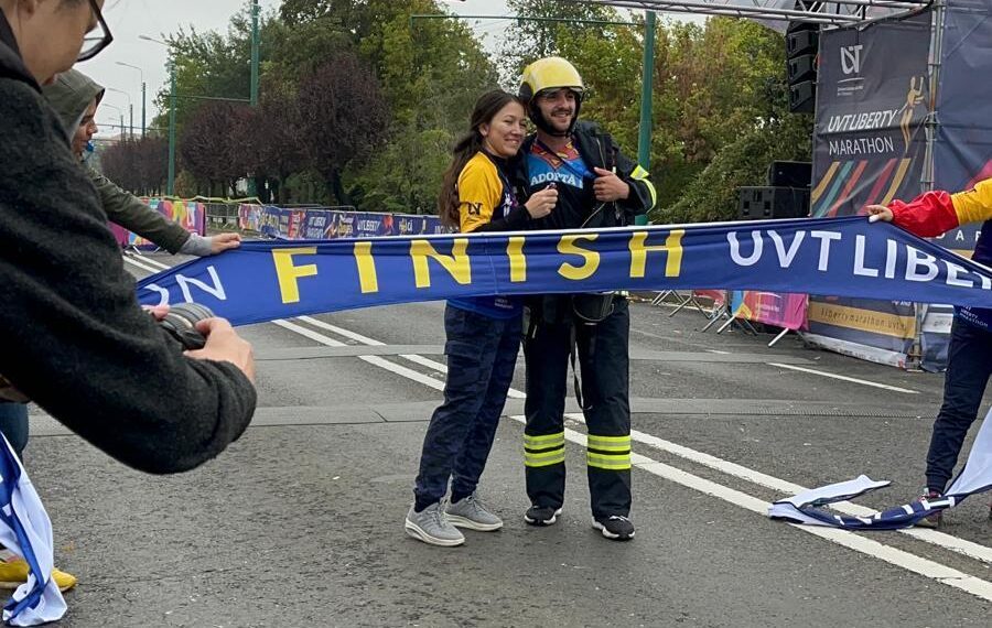 Polițiștii de frontieră din Timiș au alergat la maraton/Foto