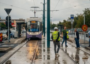 Calea Vidrighin e aproape gata. Noile linii de tramvaie, testate pe ploaie/Foto