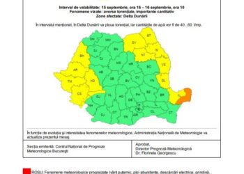 Ploile se intensifică în Vest. Alertă din cauza precipitațiilor abundente