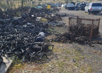 Deșeuri periculoase descoperite la o firmă din Arad: 55.000 kg de piese auto și 830 litri de ulei uzat, depozitate ilegal