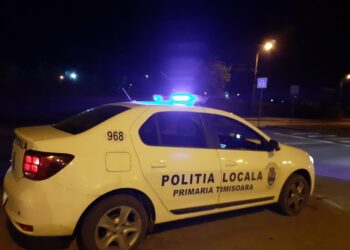 Scandalagiu încătușat la Gara de Nord din Timișoara. A vrut să urce pe capota mașinii de patrulare a Poliției Locale