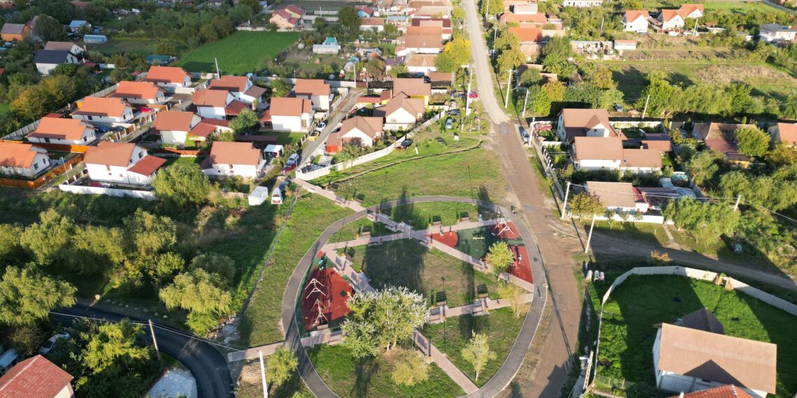 Parc nou în Sânmihaiu Român. Comuna, într-o dezvoltare masivă