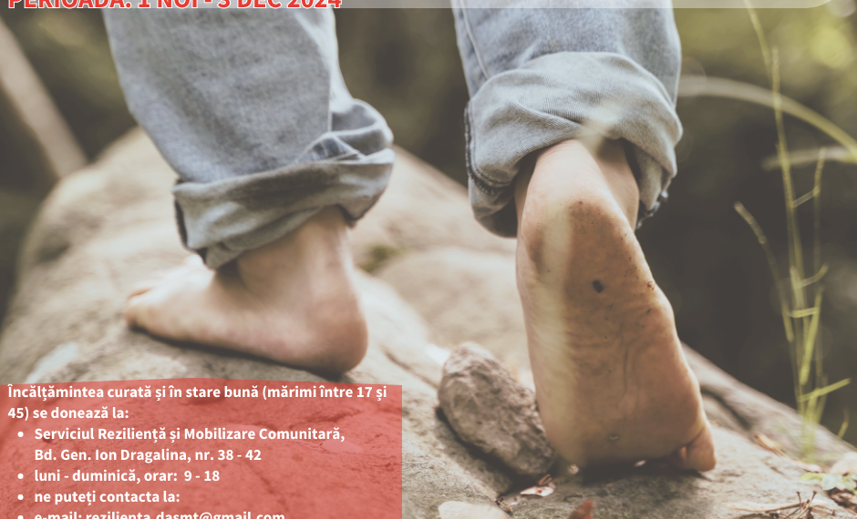 Poți încălța un copil sărman din Timișoara!