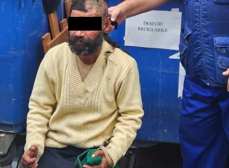 O parte dintre cerșetorii ridicați din Timișoara au fost duși la centrul social pentru a fi igienizați