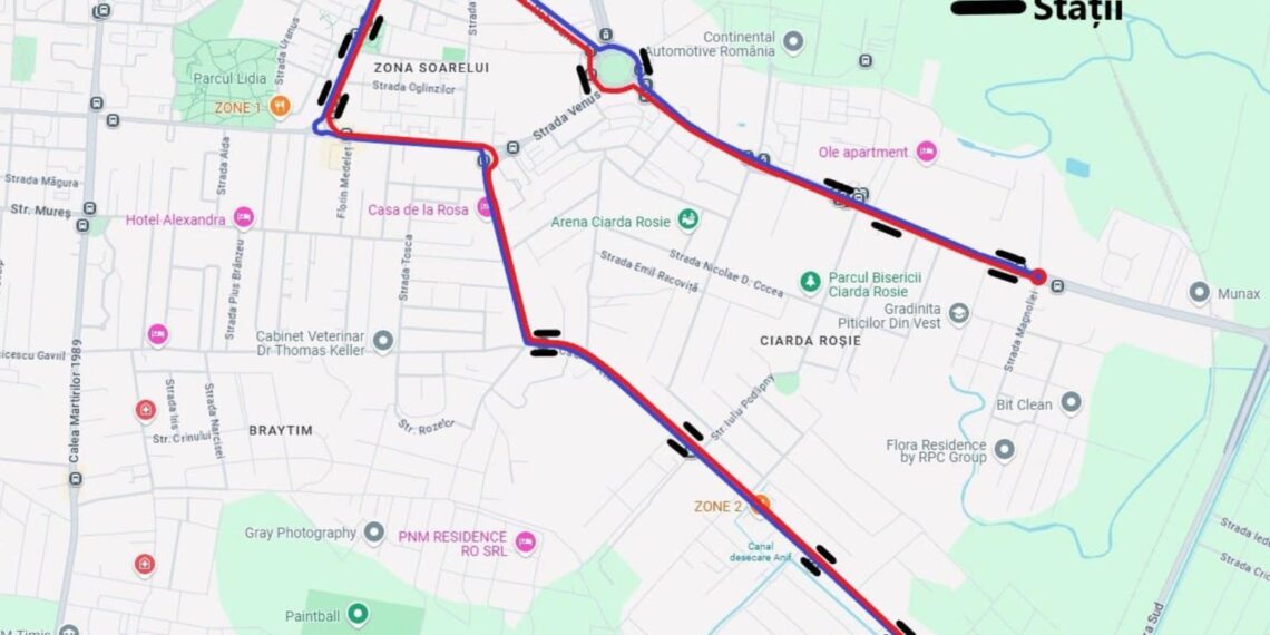 Traseul liniei de autobuz 24 al STPT va fi prelungit