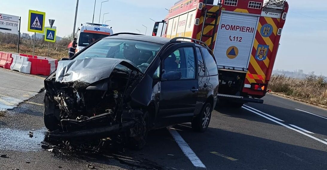 Accident la ieșire din Arad