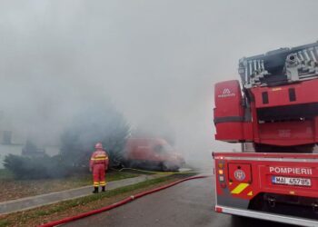 Incendiu în județul Arad, a luat foc centrala termică