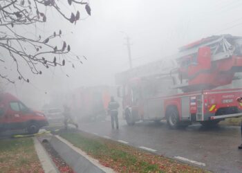 Incendiu în județul Arad, a luat foc centrala termică