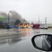 Incendiu izbucnit la un container, la ieșirea din Arad spre Oradea