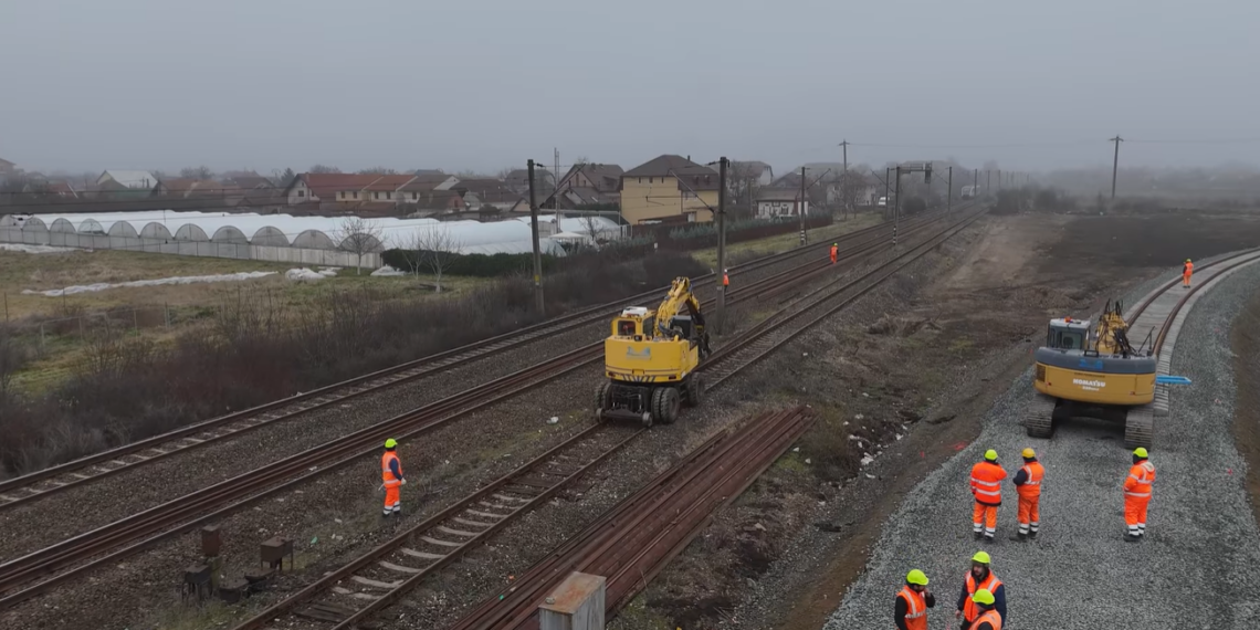 Lucrările de reabilitare a liniei ferate Timișoara Est – Ronaț Triaj, aproape de final
