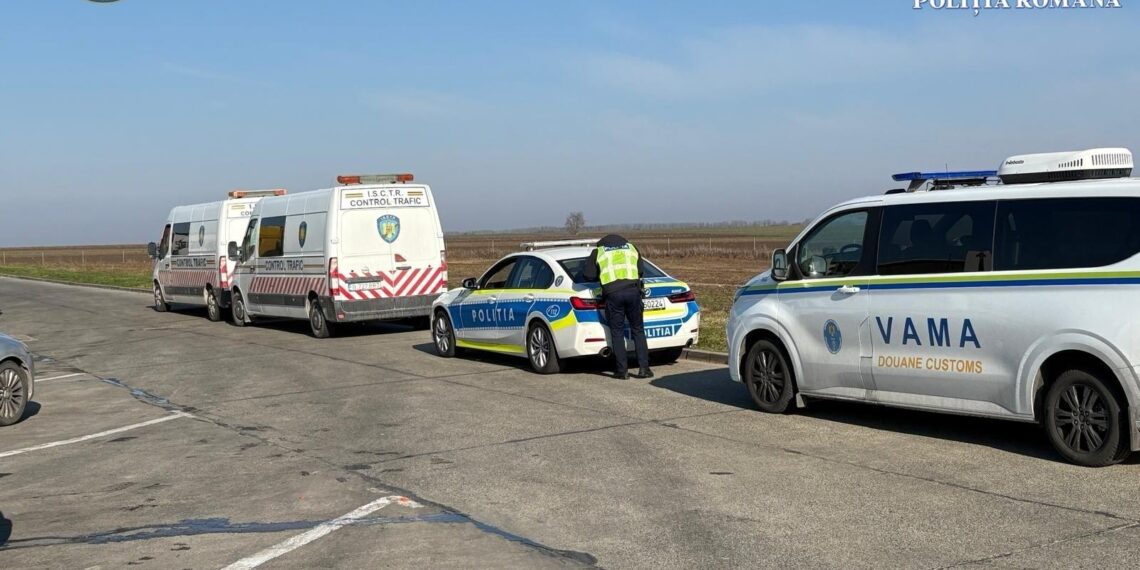 Controale fulger pe Autostrada A1, în apropierea frontierei Nădlac/Video