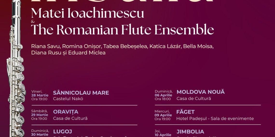 Turneul inSuflu al Filarmonicii „Banatul” Timișoara ajunge duminică, 30 martie, și în Lugoj