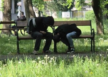 Tineri depistați de polițiștii locali cu substanțe interzise asupra lor, pe o bancă în parc. Au motivat că le-au găsit pe jos