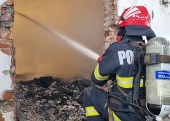 Incendiu la o hală din Arad
