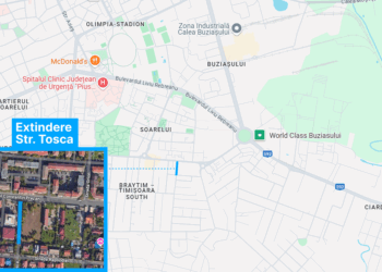 O nouă conexiune între Bulevardul Prezan și Strada Mureș prin extinderea Străzii Tosca