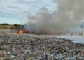 Incendiu la deponeul de deșeuri din Lupac