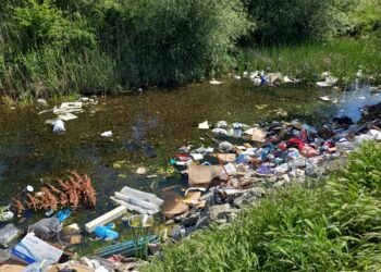 Prins în flagrant când încerca să arunce gunoiul lângă râu. Amendă de 2.500 de lei