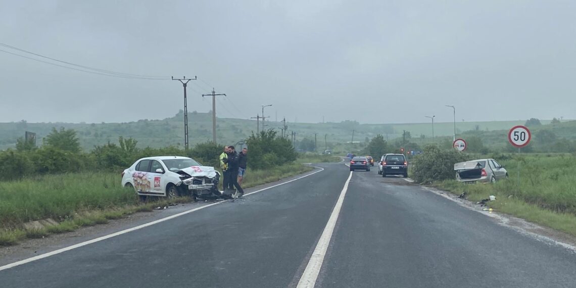 Accident pe strada Hezerișului  din Lugoj