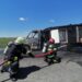 O autofurgonetă a luat foc în mers la Șanovița/Foto