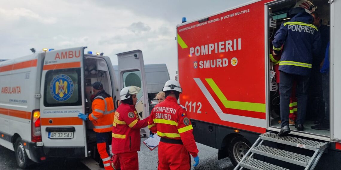 A fost activat Planul roșu de intervenție în urma unui accident în județul Arad/Video
