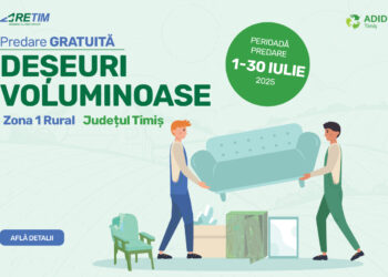 Campanie trimestrială de colectare a deșeurilor voluminoase predate gratuit în Zona 1 Rural Timiș – RETIM & ADID Timiș 2025